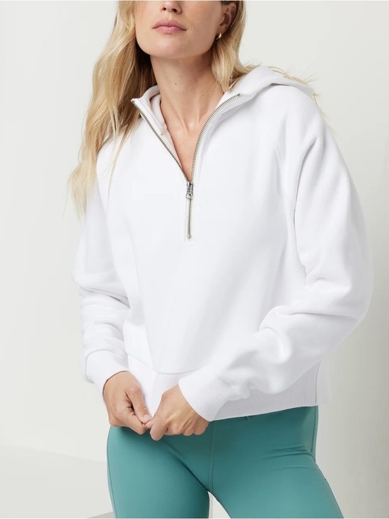 Vuori Tops - NWOT Vuori Restore Half Zip Hoodie Fleece Hoodie Athleisure Cropped Gym Top M